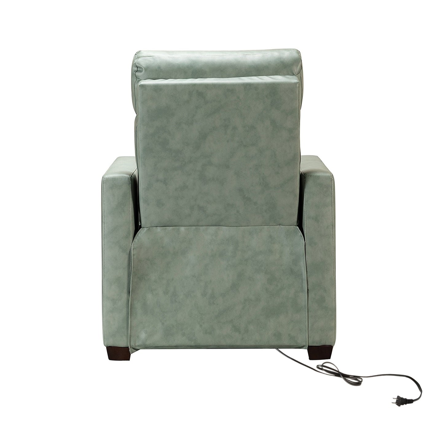 Poltrona reclinabile elettrica Alina 31.50 in vera pelle con porta USB, set da 2