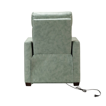 Poltrona reclinabile elettrica Alina 31.50 in vera pelle con porta USB, set da 2