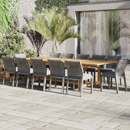 Set da pranzo per esterni in legno certificato FSC Amazonia Camille