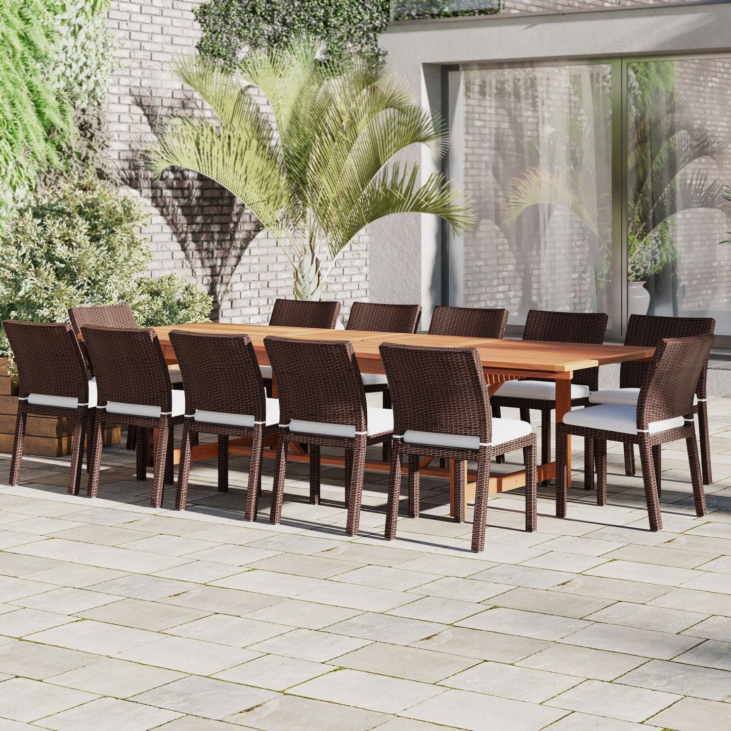 Set da pranzo per esterni in legno certificato FSC Amazonia Camille