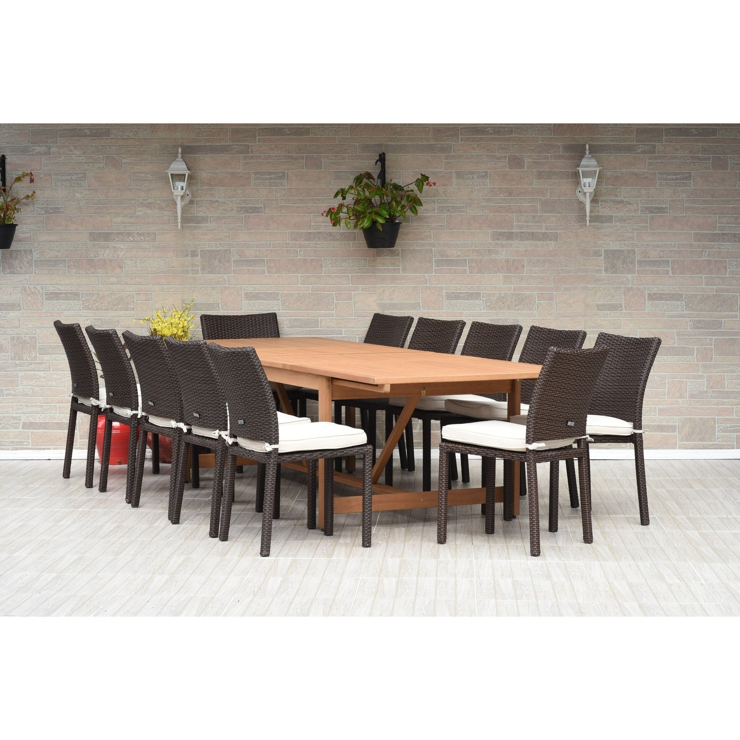 Set da pranzo per esterni in legno certificato FSC Amazonia Camille
