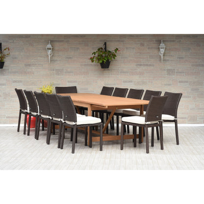 Set da pranzo per esterni in legno certificato FSC Amazonia Camille
