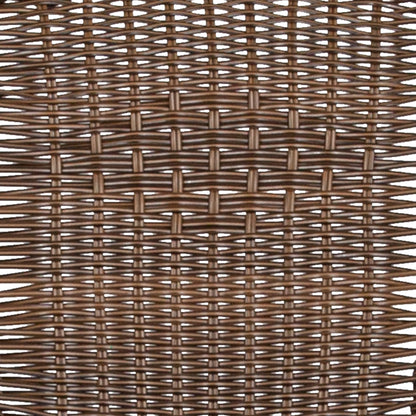 Set da 5 pezzi con tavolo e sedie in rattan per interni/esterni quadrati - 28L x 28P x 28A