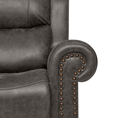 Poltrona reclinabile a dondolo con braccioli arrotolati extra large Copper Grove Dilsen