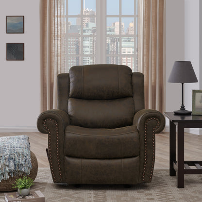 Poltrona reclinabile a dondolo con braccioli arrotolati extra large Copper Grove Dilsen