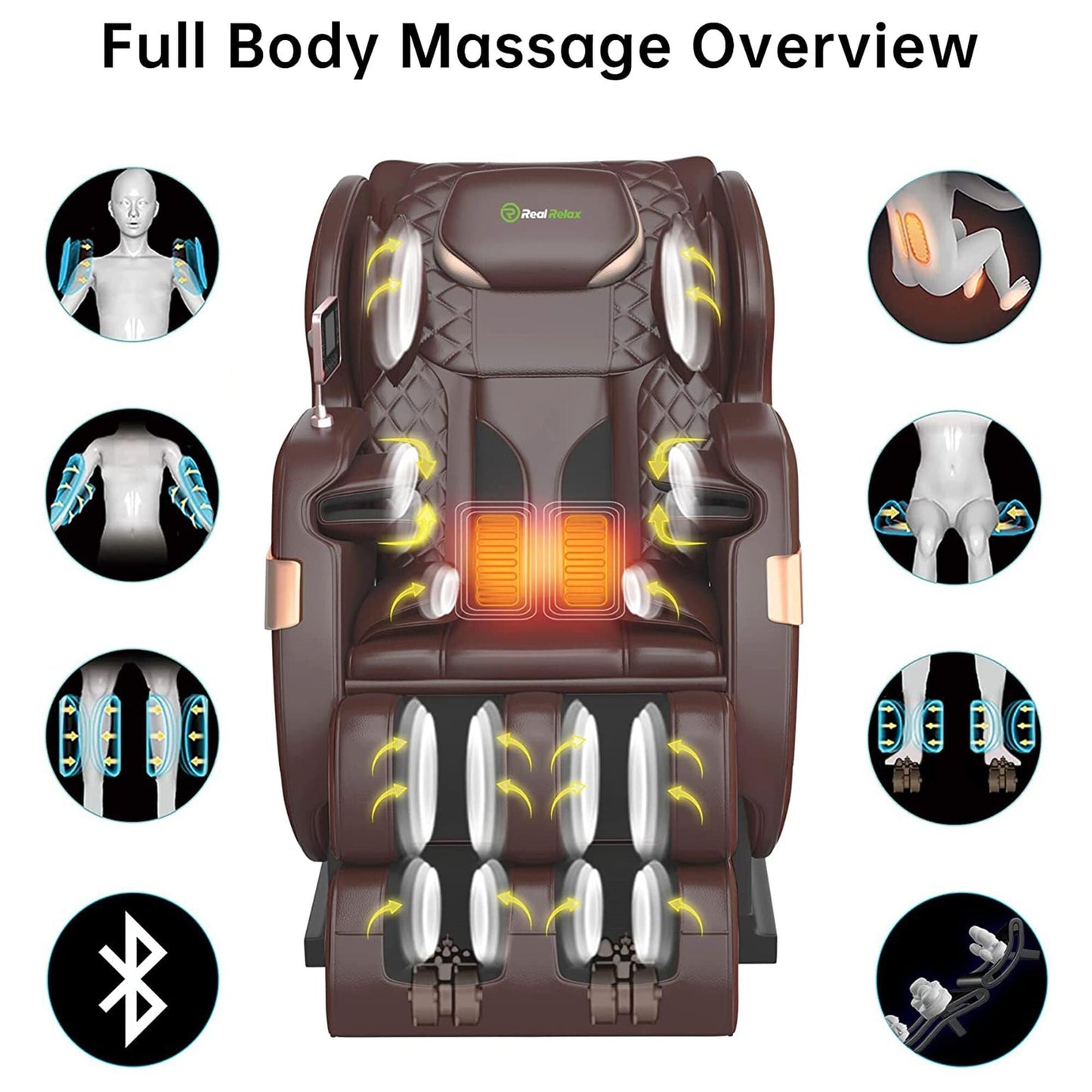 Poltrona massaggiante riscaldata Ukuowu Favor-03 Plus ADV con schermo LCD, Dual-core S Track, controllo APP, Shiatsu a gravità zero