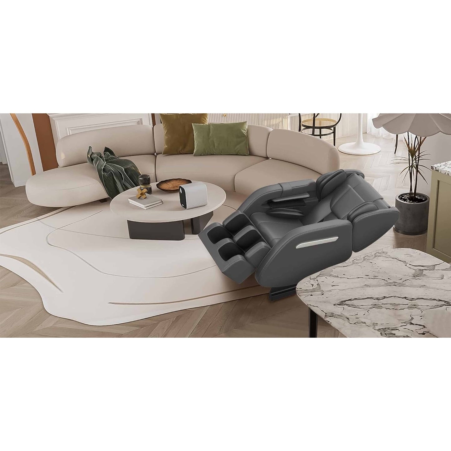 Poltrona massaggiante riscaldata Ukuowu Favor-MM350 per tutto il corpo con modalità gravità zero e lettore musicale Bluetooth