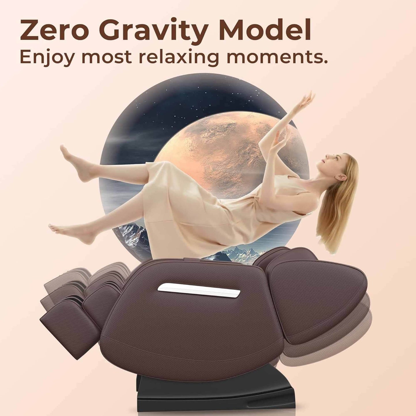 Poltrona massaggiante riscaldata Ukuowu Favor-MM350 per tutto il corpo con modalità gravità zero e lettore musicale Bluetooth