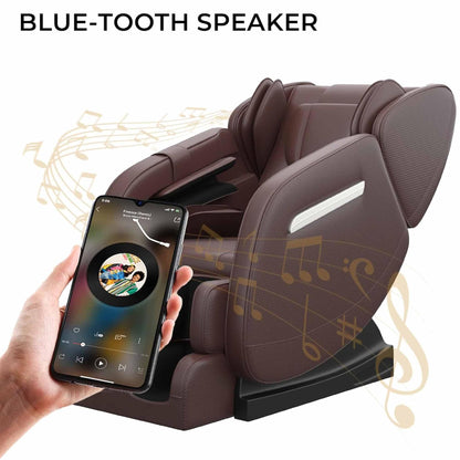 Poltrona massaggiante riscaldata Ukuowu Favor-MM350 per tutto il corpo con modalità gravità zero e lettore musicale Bluetooth