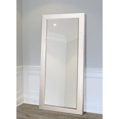 Specchio a figura intera in legno di fienile - Bianco anticato - 62X27