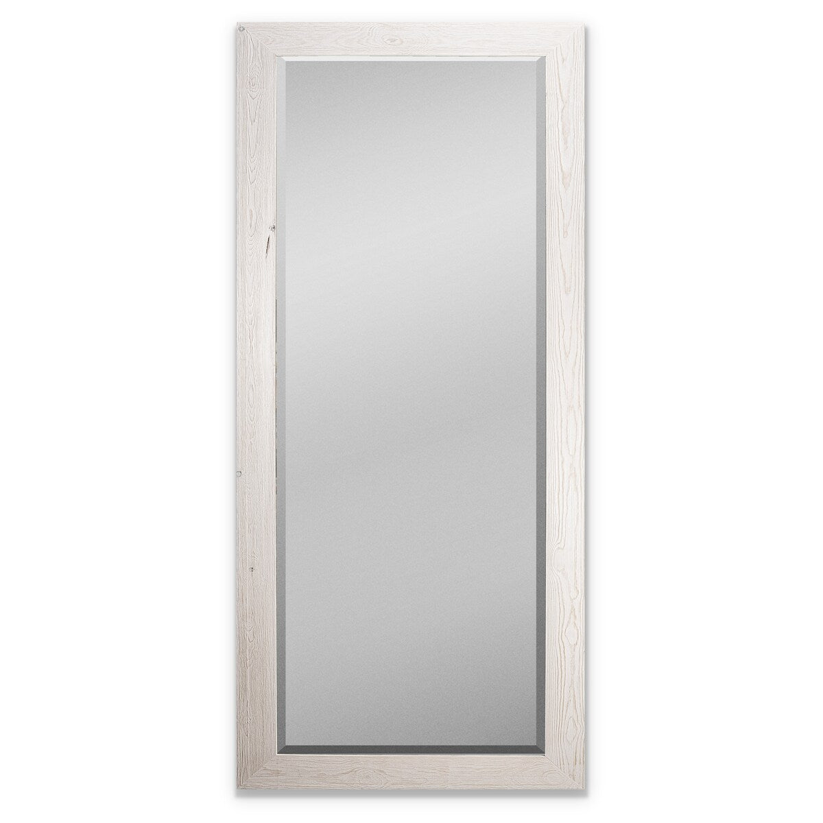 Specchio a figura intera in legno di fienile - Bianco anticato - 62X27