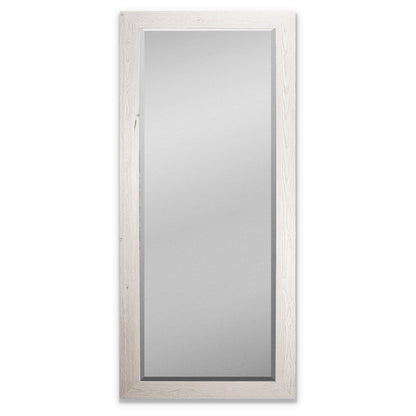 Specchio a figura intera in legno di fienile - Bianco anticato - 62X27