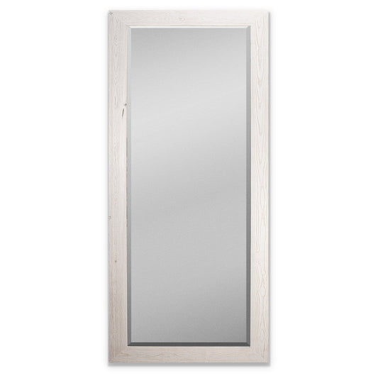 Specchio a figura intera in legno di fienile - Bianco anticato - 62X27