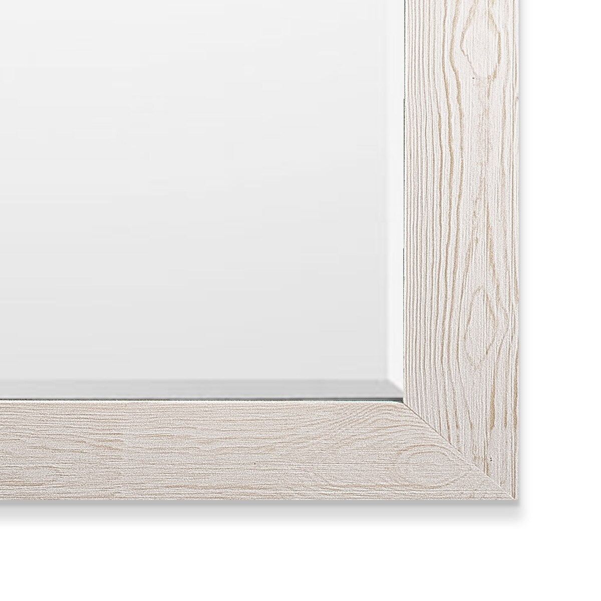 Specchio a figura intera in legno di fienile - Bianco anticato - 62X27