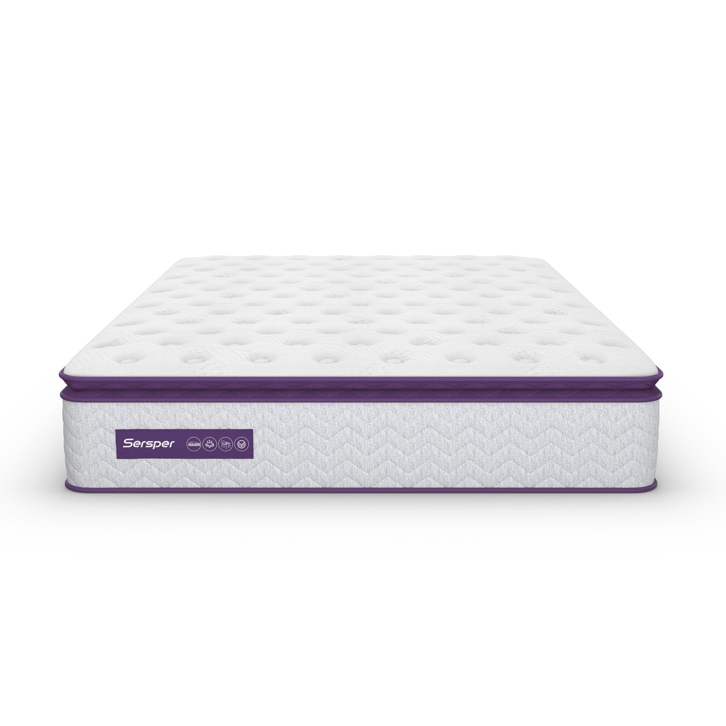 Materasso ibrido in memory foam da 10 pollici con molle interne, materasso Pillow Top