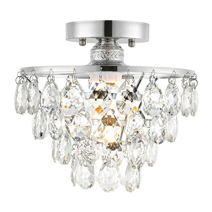 WINGBO Piccola plafoniera in cristallo da soffitto Mini semi-incasso... - N/A