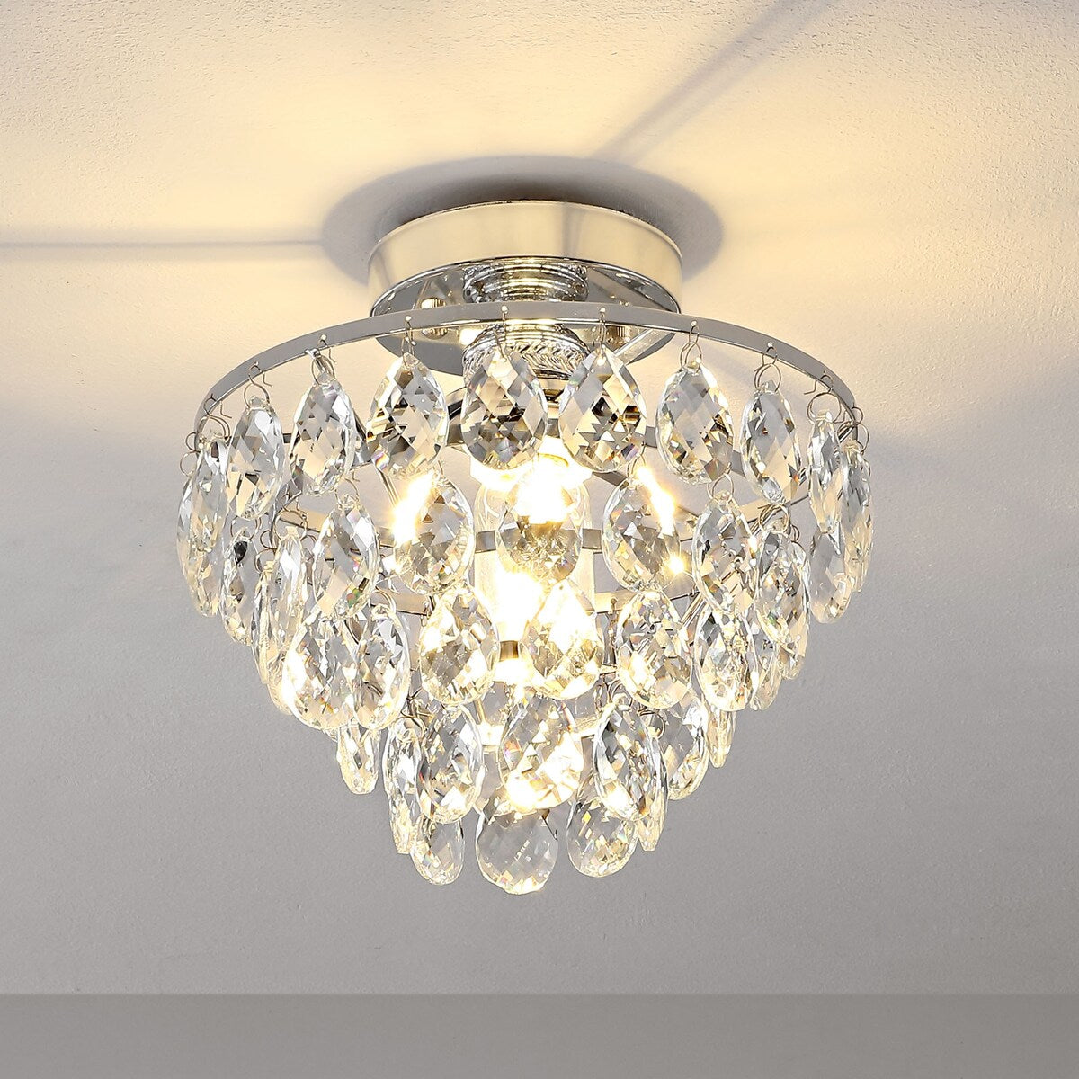 WINGBO Piccola plafoniera in cristallo da soffitto Mini semi-incasso... - N/A