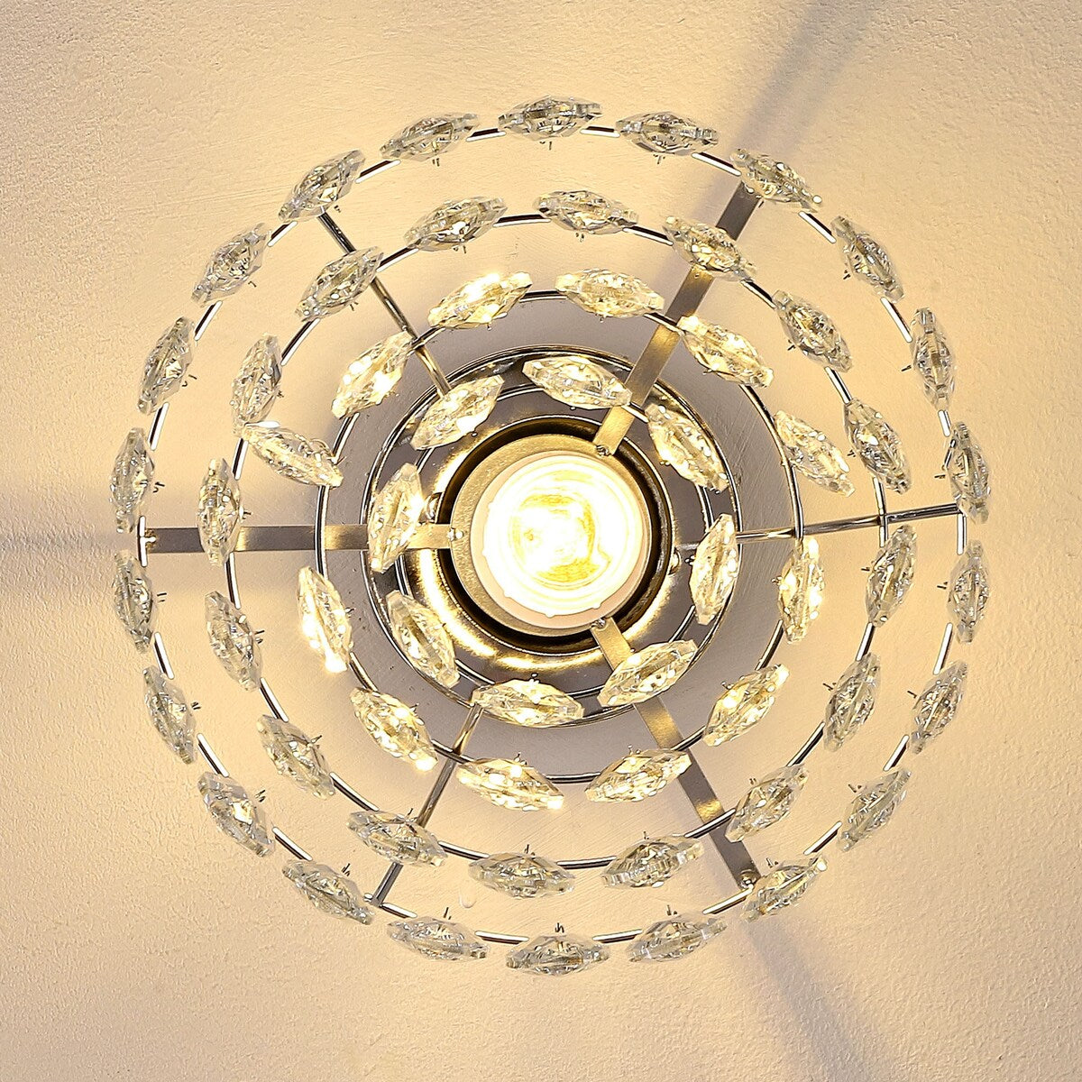 WINGBO Piccola plafoniera in cristallo da soffitto Mini semi-incasso... - N/A