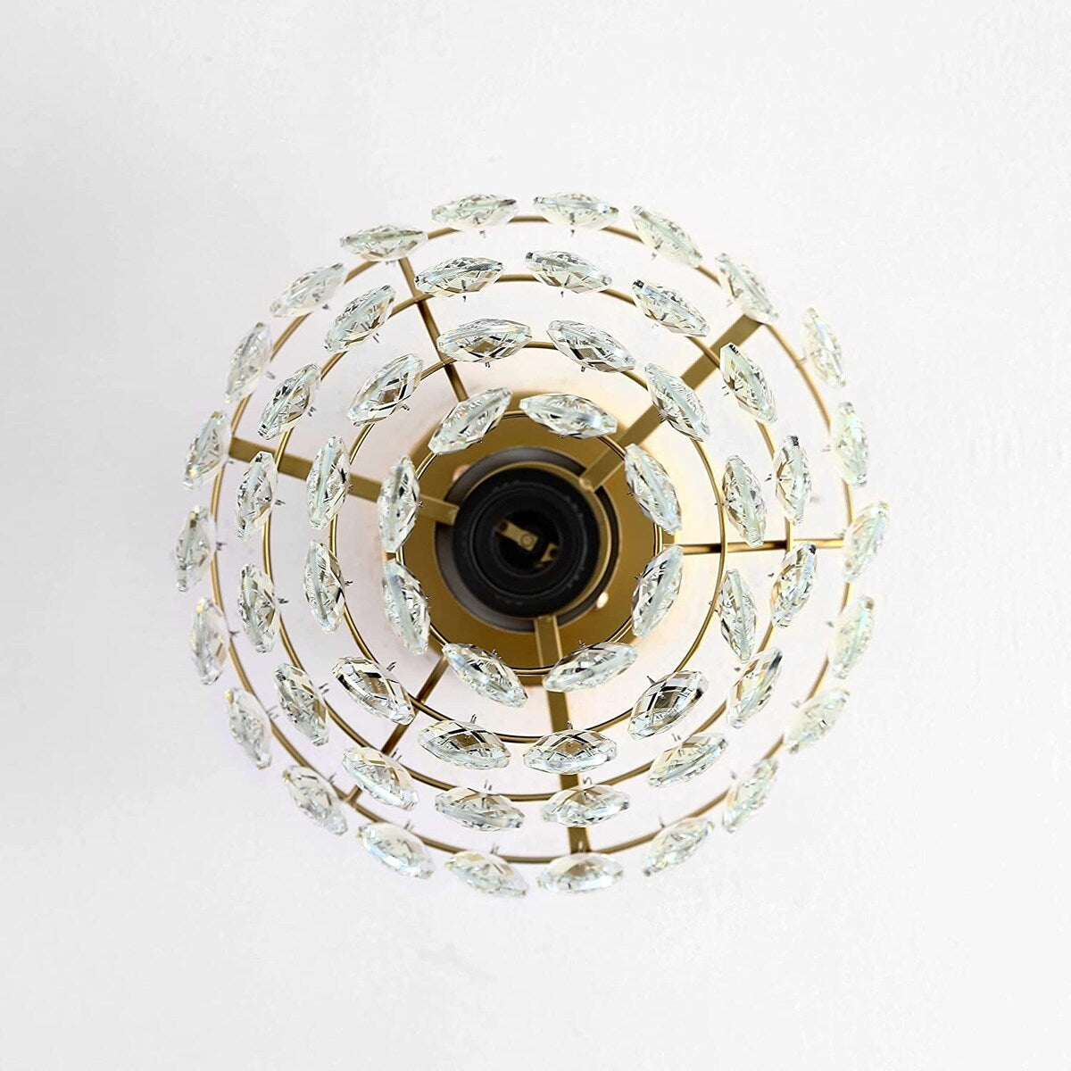 WINGBO Piccola plafoniera in cristallo da soffitto Mini semi-incasso... - N/A