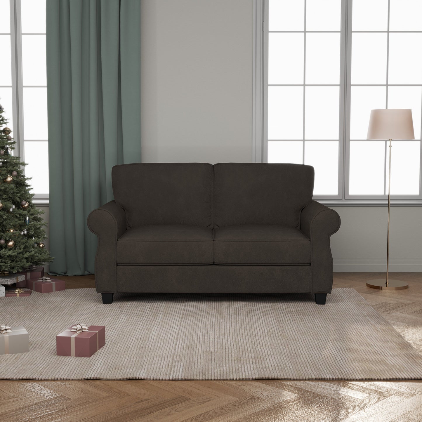 Divano imbottito con struttura in legno massello - 30,30 x 56,30 x 33,10