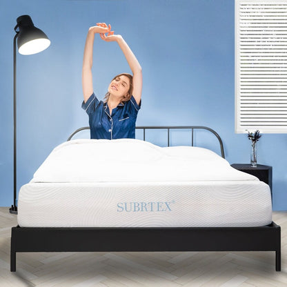 Materasso in memory foam infuso di gel Subrtex da 8 pollici con fodera