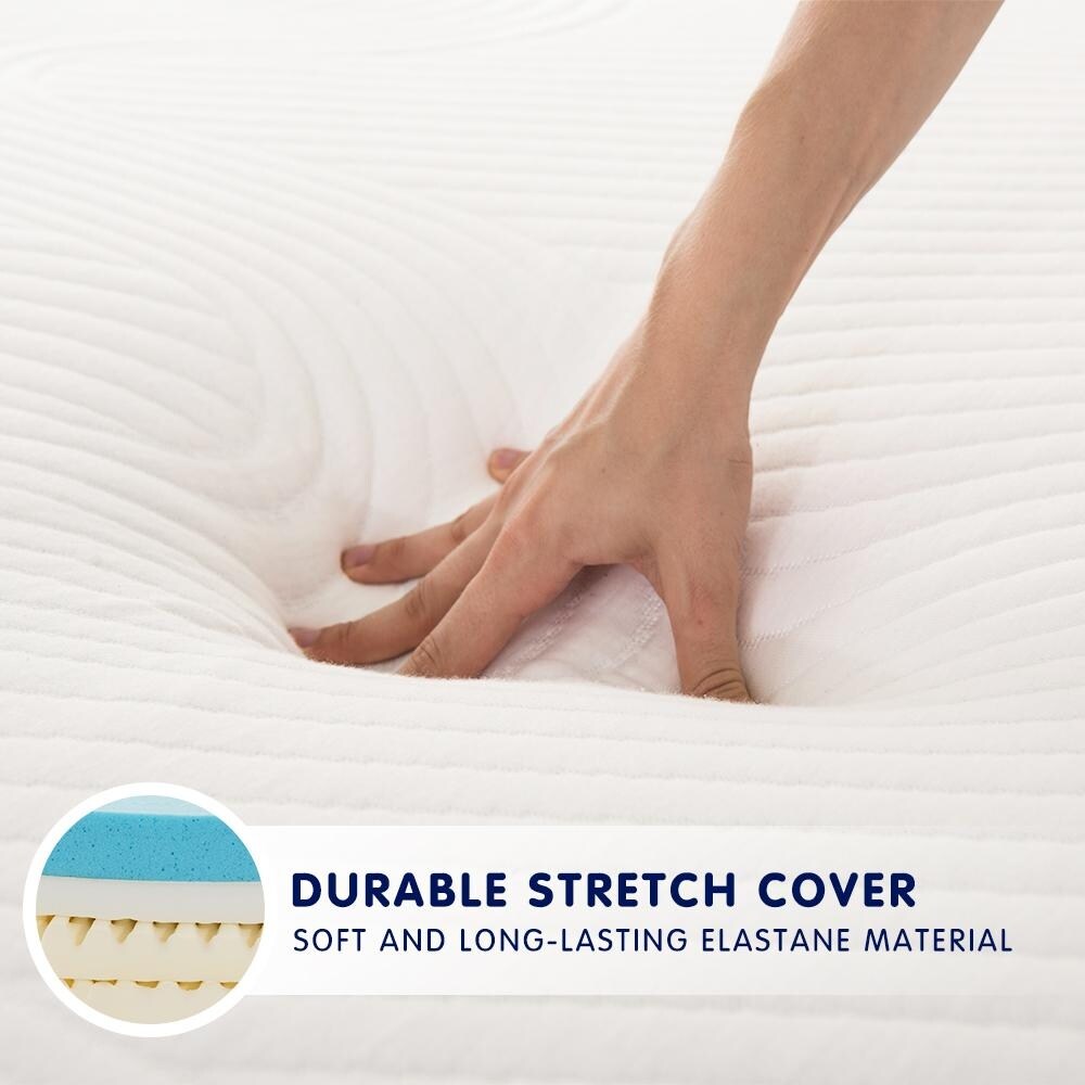 Materasso in memory foam infuso di gel Subrtex da 8 pollici con fodera