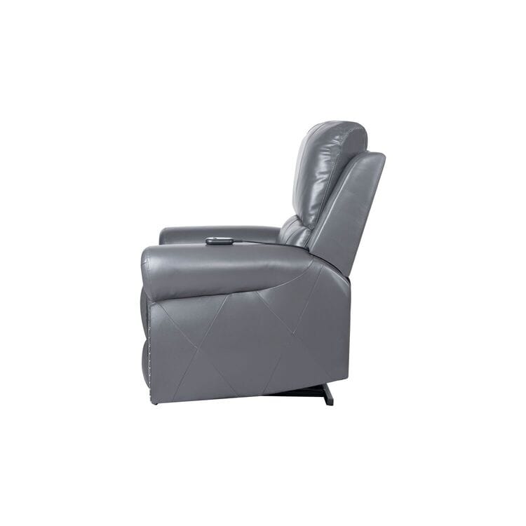 Poltrona reclinabile elettrica Air Leather Premium con poggiapiedi e telecomando