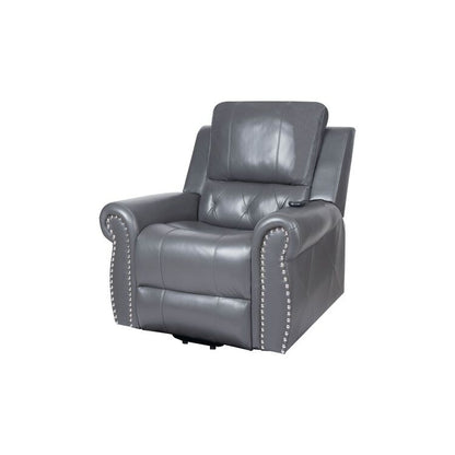 Poltrona reclinabile elettrica Air Leather Premium con poggiapiedi e telecomando