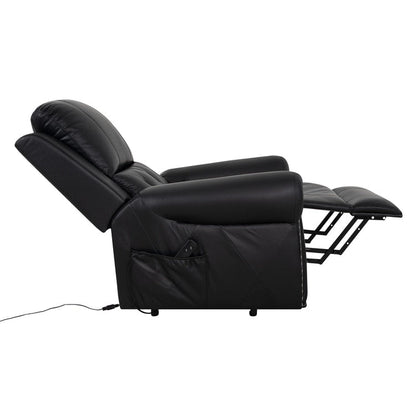Poltrona reclinabile elettrica Air Leather Premium con poggiapiedi e telecomando