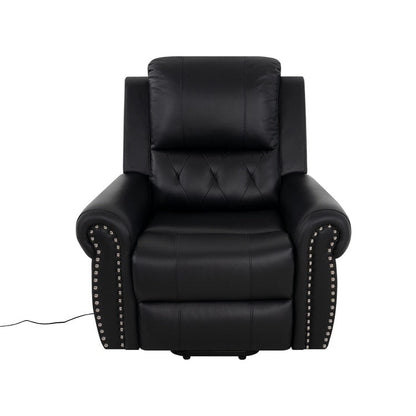 Poltrona reclinabile elettrica Air Leather Premium con poggiapiedi e telecomando