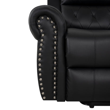 Poltrona reclinabile elettrica Air Leather Premium con poggiapiedi e telecomando