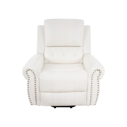 Poltrona reclinabile elettrica Air Leather Premium con poggiapiedi e telecomando