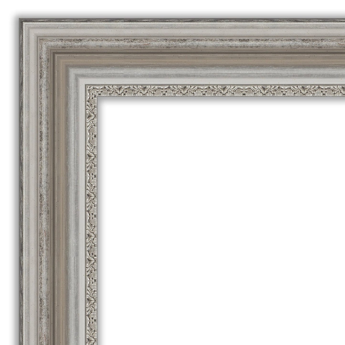 Specchio da parete per bagno bisellato - Cornice argento Parlor