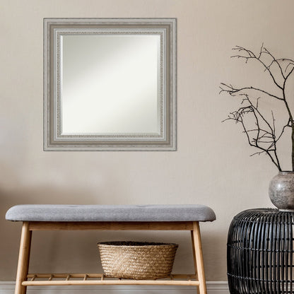 Specchio da parete per bagno bisellato - Cornice argento Parlor