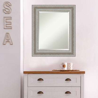 Specchio da parete per bagno bisellato - Cornice argento Parlor