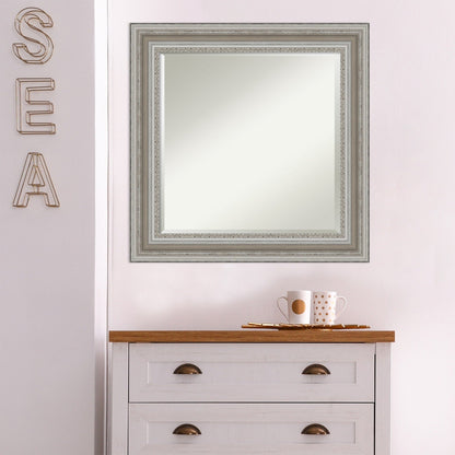 Specchio da parete per bagno bisellato - Cornice argento Parlor