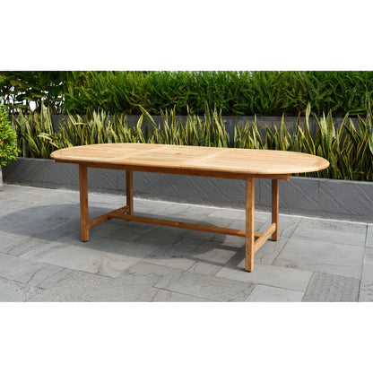 Amazonia 9 pezzi Nachue FSC set da pranzo per esterni in teak massello - 9 pezzi