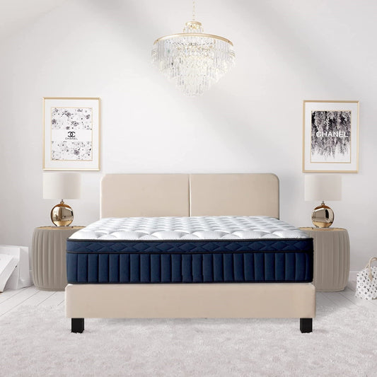 Materasso ibrido premium a molle insacchettate medie Tranquility da 12 pollici di BRN