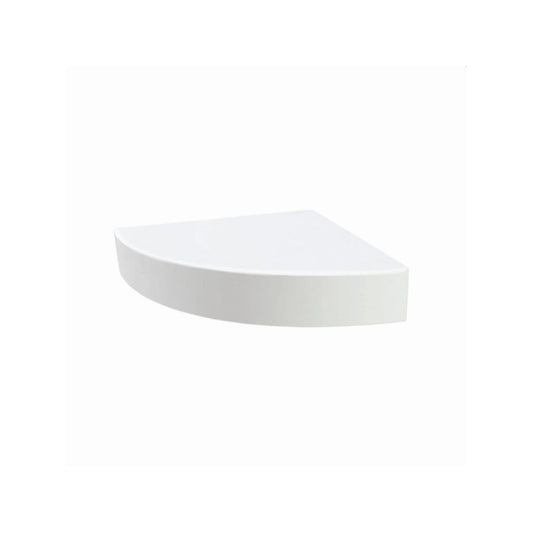 Sedile angolare per doccia Transolid Studio da 14 pollici x 14 pollici in superficie solida, montaggio a parete - 14,5 x 14,25 x 3