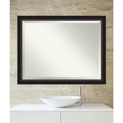 Specchio da parete per bagno bisellato - Cornice in bronzo oliato Trio - Cornice in bronzo oliato Trio