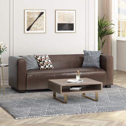 Divano Tuxedo Arms a 3 posti con gambe in legno di betulla