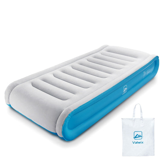 Materasso ad aria gemellare con pompa e cuscino integrati, tecnologia di supporto alta 17'', materasso gonfiabile per viaggi a casa, capacità di 660 libbre