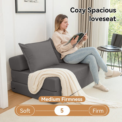 Divano letto convertibile doppio - Divano letto pieghevole multifunzionale con cuscino e schienale regolabile, ideale per dormitori/camere degli ospiti