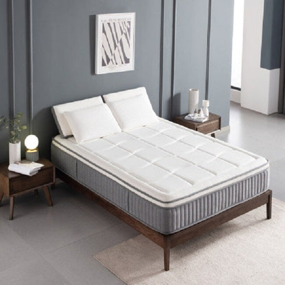 Materasso matrimoniale, materasso ibrido Euro Top da 12 pollici, memory foam in gel con materasso a molle insacchettate in una scatola per un sonno fresco