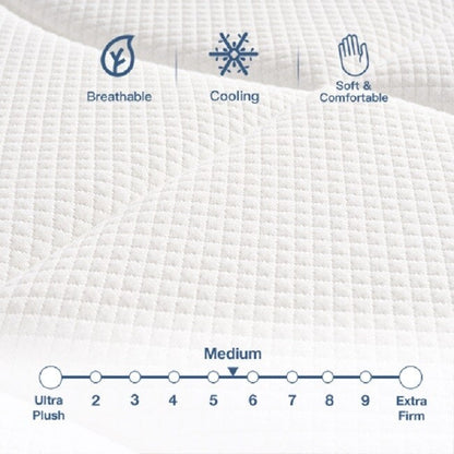 Materasso matrimoniale, materasso ibrido Euro Top da 12 pollici, memory foam in gel con materasso a molle insacchettate in una scatola per un sonno fresco