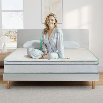 Materasso ibrido a molle insacchettate in memory foam Cool Gel di medie dimensioni, misura Twin, 8, molle in acciaio temperato per impieghi gravosi, traspirabilità