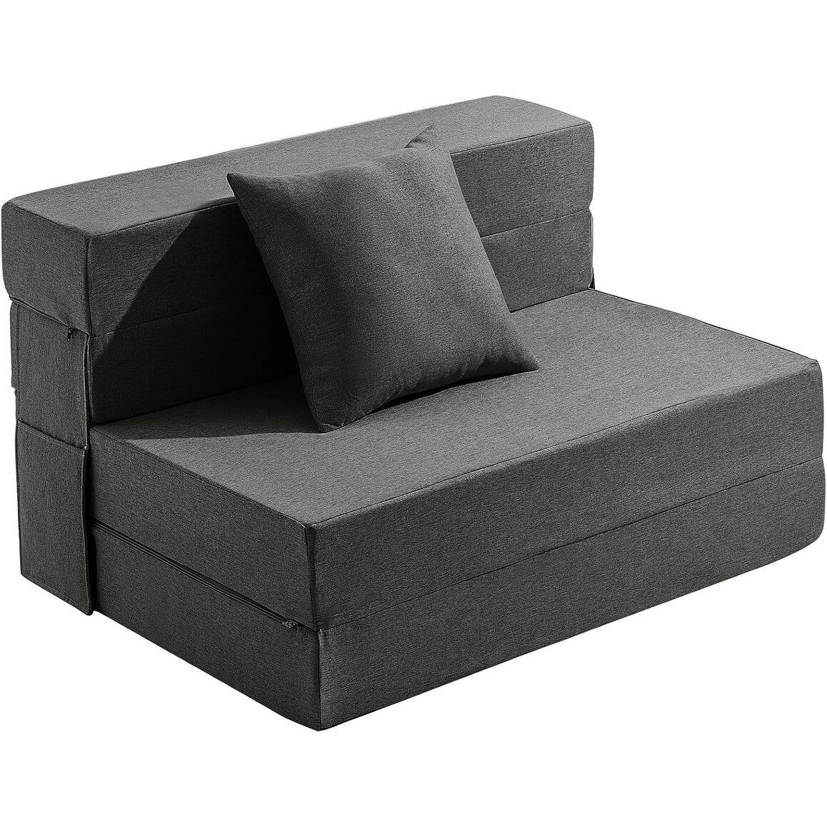 Divano letto pieghevole 4 in 1 Twin Size - Poltrona letto trasformabile con memory foam e fodera lavabile per piccoli spazi