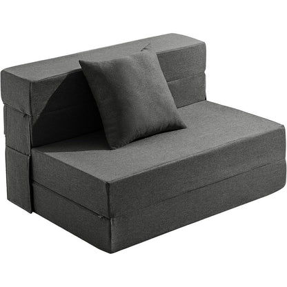 Divano letto pieghevole 4 in 1 Twin Size - Poltrona letto trasformabile con memory foam e fodera lavabile per piccoli spazi