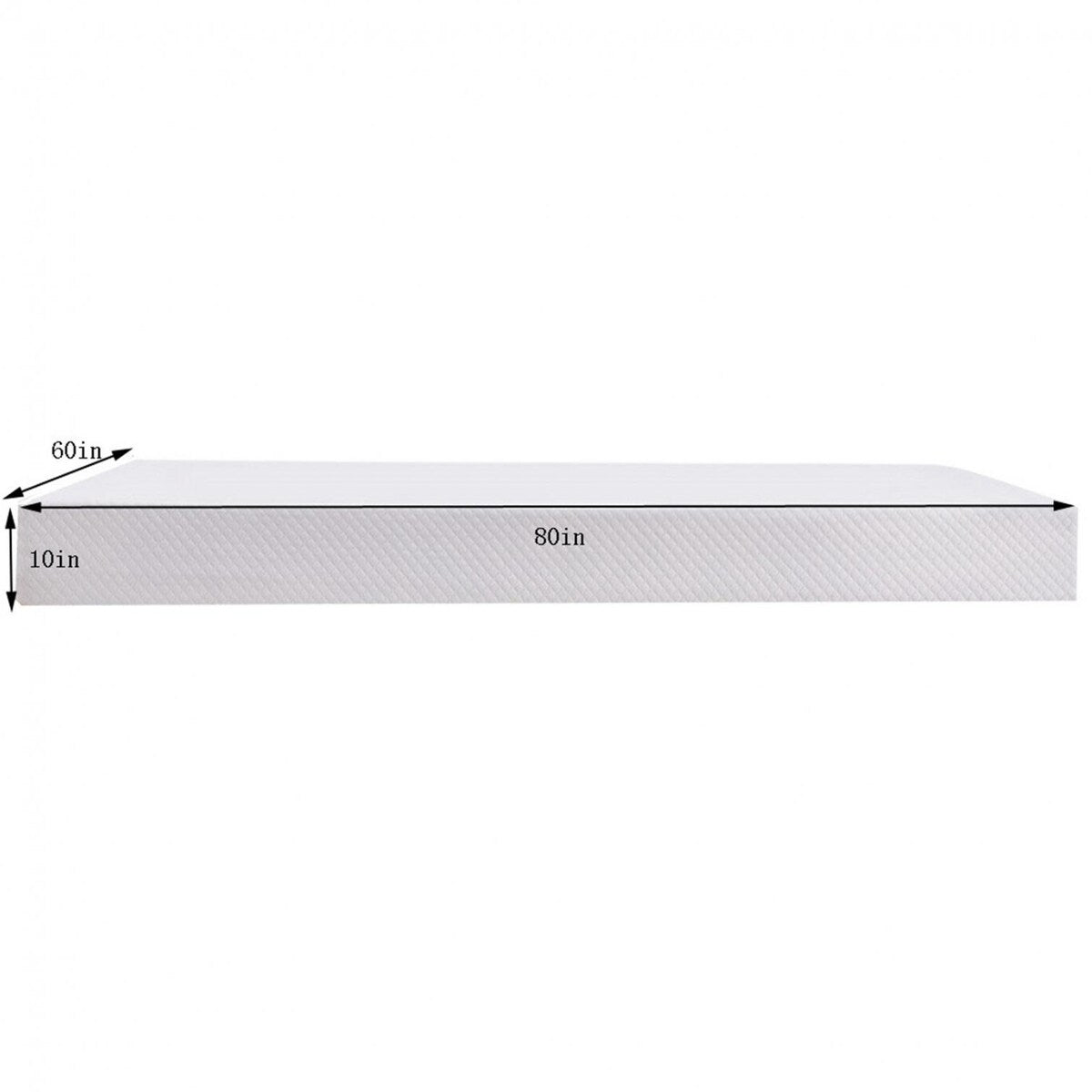 Materasso in memory foam gel medio da 10'' a due lati