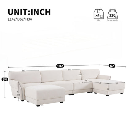 Forma a U con cuscino del sedile extra largo